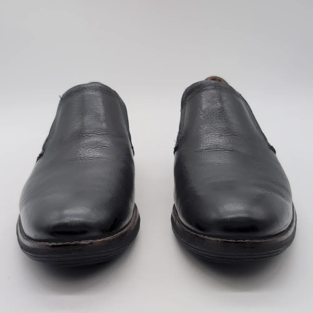 De Larentis American Classic Sz 8.5 Men's Black Leather Slip-On Shoes